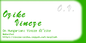 ozike vincze business card